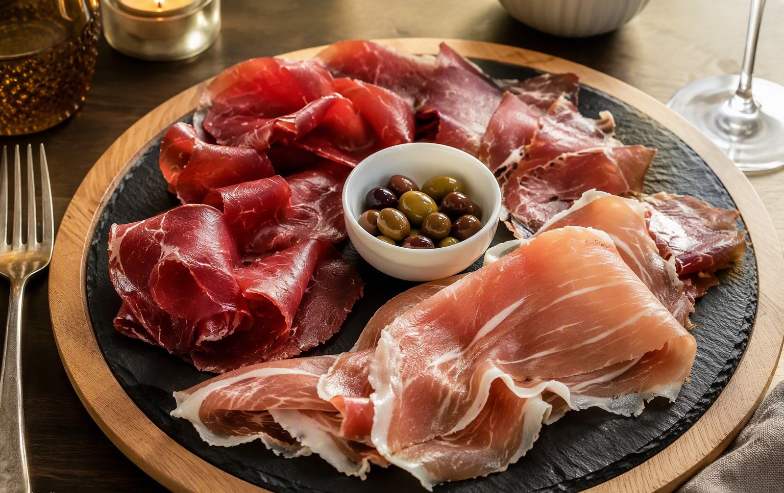 I tre prosciutti: cinghiale, cinta senese e black angus