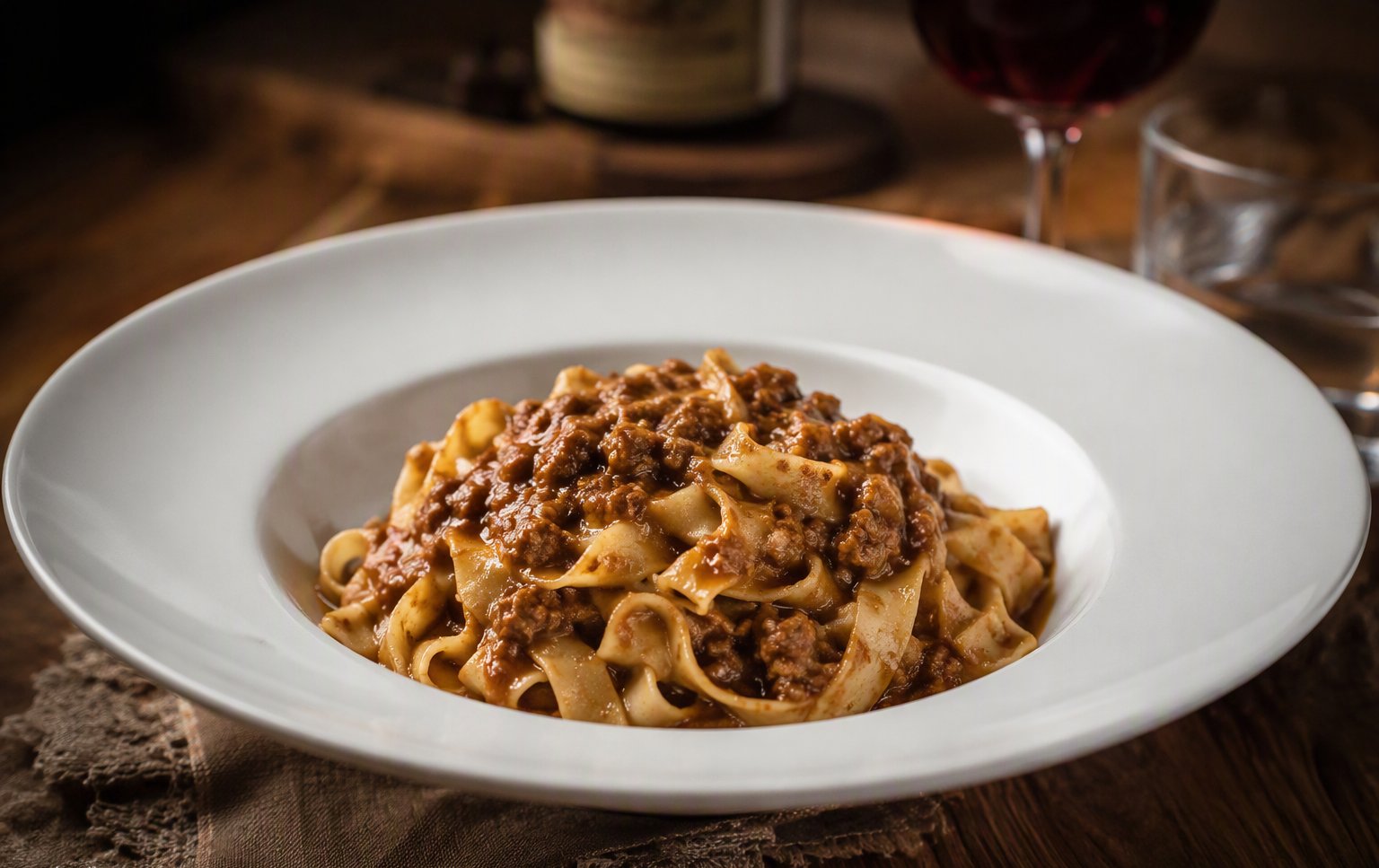 La tagliatella al ragù di cinghiale